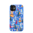 Electric Blue Dockside Dreams iPhone 11 Case