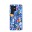 Electric Blue Dockside Dreams Samsung Galaxy S25 Ultra Case