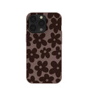 Chocolate Brown Earthy Blooms iPhone 13 Pro Case
