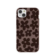 Chocolate Brown Earthy Blooms iPhone 14 Plus Case