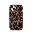 Chocolate Brown Earthy Blooms iPhone 15 Case