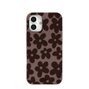 Chocolate Brown Earthy Blooms iPhone 16 Plus Case