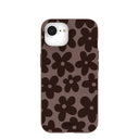 Chocolate Brown Earthy Blooms iPhone 16e/17e Case