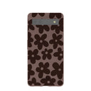 Chocolate Brown Earthy Blooms Google Pixel 6a Case