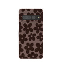 Chocolate Brown Earthy Blooms Google Pixel 7 Pro Case