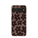 Chocolate Brown Earthy Blooms Google Pixel 8 Case