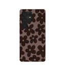 Chocolate Brown Earthy Blooms Samsung Galaxy S25 Ultra Case