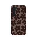 Chocolate Brown Earthy Blooms Samsung Galaxy S25 Case
