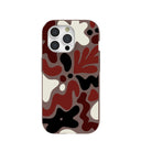 Chocolate Brown Earthy Curves iPhone 15 Pro Case