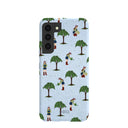 Powder Blue Gardening Girl Samsung Galaxy S22 Case