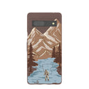 Chocolate Brown Gone Fishing Google Pixel 7a Case