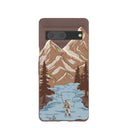 Chocolate Brown Gone Fishing Google Pixel 7 Case
