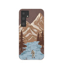 Chocolate Brown Gone Fishing Samsung Galaxy S24+(Plus) Case