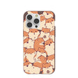 Chocolate Brown Happy Hamsters iPhone 14 Pro Max Case