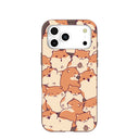 Chocolate Brown Happy Hamsters iPhone 17 Pro Max Case