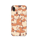 Chocolate Brown Happy Hamsters iPhone XR Case