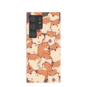 Chocolate Brown Happy Hamsters Samsung Galaxy S24 Ultra Case