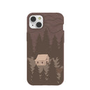 Chocolate Brown Hidden Cabin iPhone 14 Plus Case