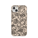Seashell Inked Blooms iPhone 14 Plus Case