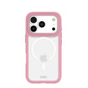 Clear iPhone 17 Pro Case with Petal Pink Ridge (MagSafe Included)