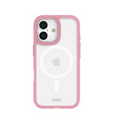 Clear iPhone 17 Case with Petal Pink Ridge (MagSafe Included)