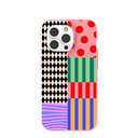 Bubblegum Pink Juggling Colors iPhone 14 Pro Case