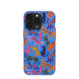 Electric Blue Jungle Cat iPhone 13 Pro Case