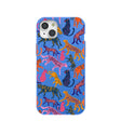 Electric Blue Jungle Cat iPhone 15 Plus Case
