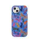 Electric Blue Jungle Cat iPhone 15 Case