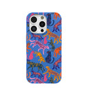 Electric Blue Jungle Cat iPhone 16 Pro Case