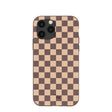 Chocolate Brown Latte Check iPhone 11 Pro Case
