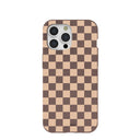 Chocolate Brown Latte Check iPhone 15 Pro Max Case