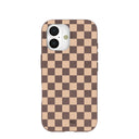 Chocolate Brown Latte Check iPhone 17 Case