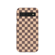 Chocolate Brown Latte Check Google Pixel 8a Case