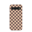 Chocolate Brown Latte Check Google Pixel 8a Case