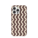 Chocolate Brown Latte Waves iPhone 14 Pro Max Case