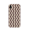 Chocolate Brown Latte Waves iPhone XR Case