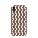 Chocolate Brown Latte Waves iPhone XR Case