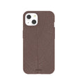 Chocolate Brown Leaf Veins iPhone 13 Case