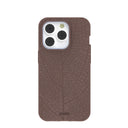 Chocolate Brown Leaf Veins iPhone 14 Pro Case