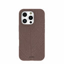 Chocolate Brown Leaf Veins iPhone 16 Pro Case