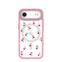 Clear Little Cherries iPhone Air Case With Petal Pink Ridge (MagSafe included)