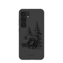 Black Lone Cabin Samsung Galaxy S25 Case