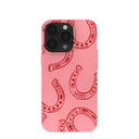 Bubblegum Pink Lucky Horseshoe iPhone 13 Pro Case