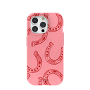 Bubblegum Pink Lucky Horseshoe iPhone 15 Pro Case