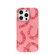 Bubblegum Pink Lucky Horseshoe iPhone 16 Pro Case