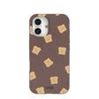 Chocolate Brown Mini Toast iPhone 16 Case