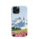 Powder Blue Mountains and Blooms iPhone 11 Pro Case