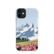 Powder Blue Mountains and Blooms iPhone 11 Case