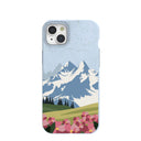 Powder Blue Mountains and Blooms iPhone 15 Plus Case